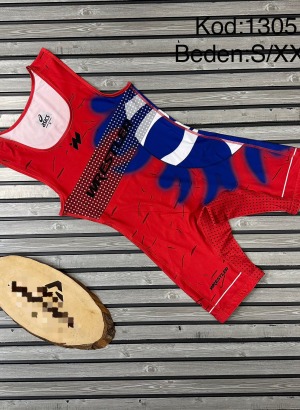 UWW GÜREŞ MAYOSU KIRMIZI